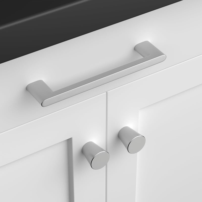 homdiy 10 Pack Brushed Nickel Cabinet Knobs Round Kitchen Dresser Handles for Drawer Metal Hardware - Image 4